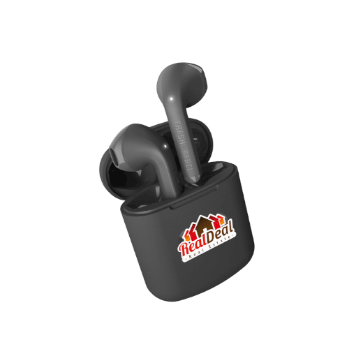 Draadloze oordopjes - Earbuds zijn draadloze oortjes die je via bluetooth verbind met je telefoon. De oortjes laden automatisch op in de meegeleverde case, zo geniet je onderweg urenlang van je favoriete muziek of podcast!