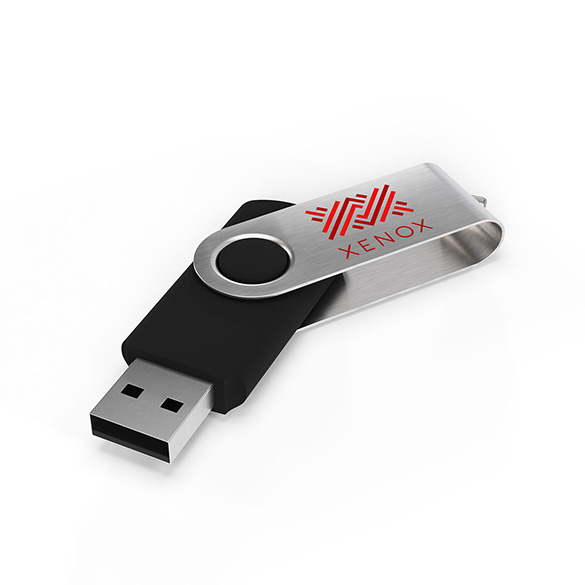 USB Twister - De USB Twister heeft een metalen beugel die 360 graden kan draaien.