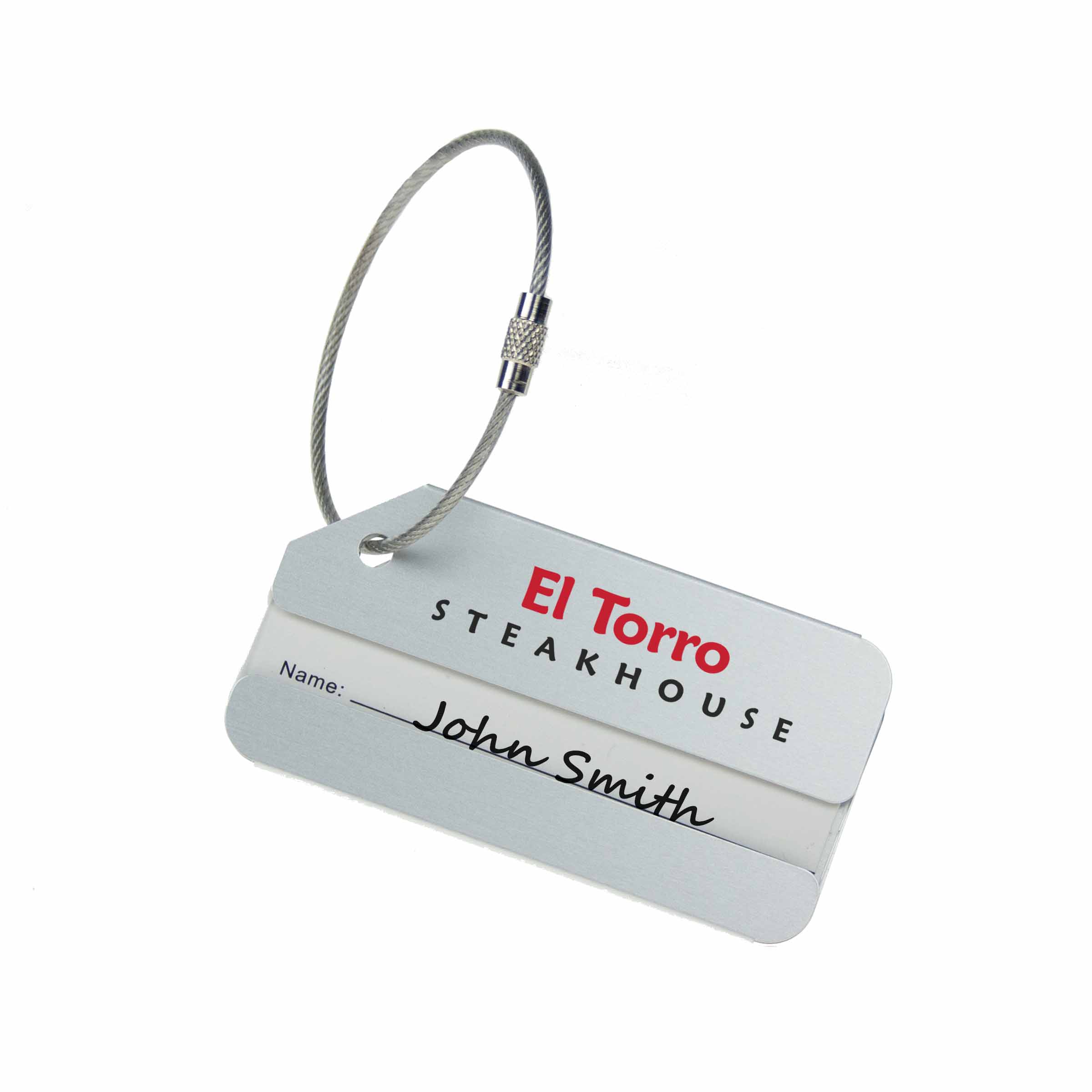 Luggage tag aluminium